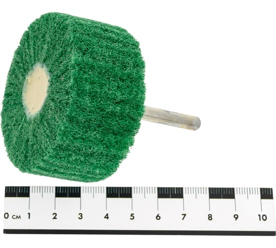 Круг лепестковый нетканый на оправке 60x30x6 мм, very fine green Totflex 4631165599939