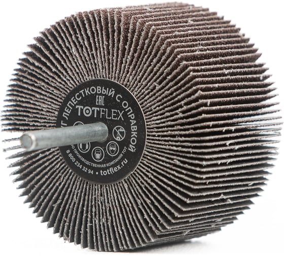 Круг лепестковый на оправке из шлифовальной шкурки 80x30x6 мм, P40 Totflex 4631165599755 1