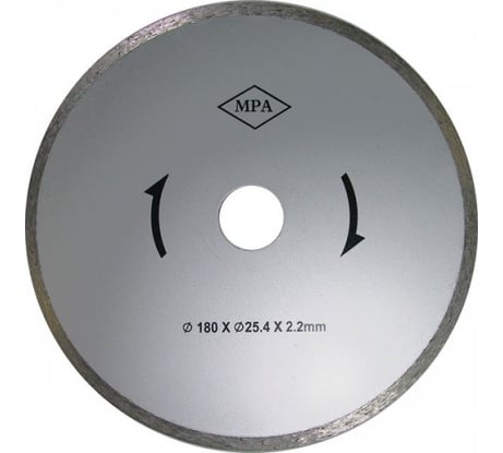 Круг алмазный по керамической плитке 180х25.4 мм для плиткореза К-463 Энкор 25501