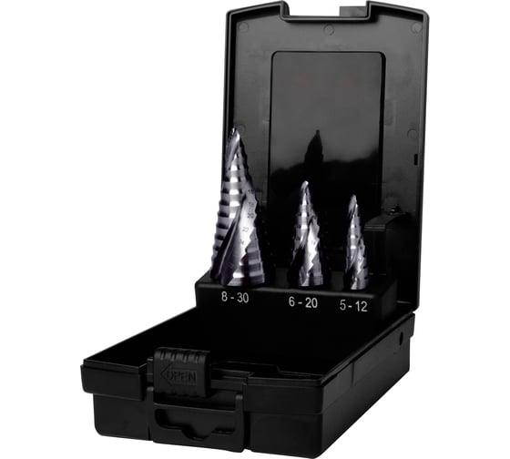 Набор ступенчатых сверл FlowStep 5-12/6-20/8-30 мм, HSS-G, 3 шт RUKO 101626PRO 1