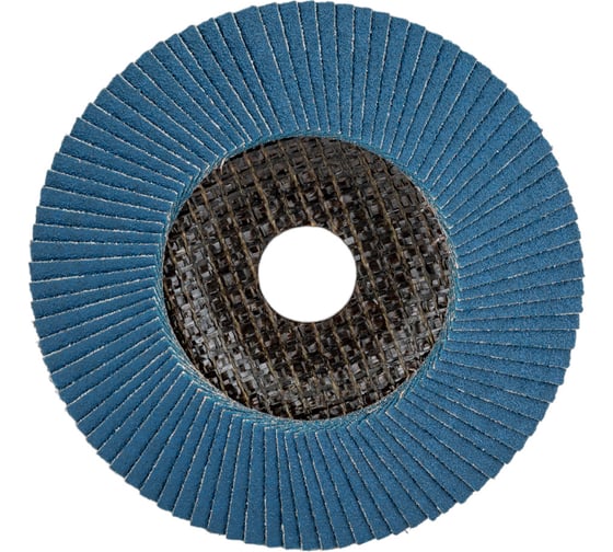 Круг лепестковый торцевой, угловой, цирконат 65% 125х22.2 мм, P-100 ABRAFORM AF-FLAP-CN-125-P100-ZR65