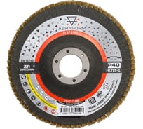 Круг лепестковый торцевой, прямой, цирконат 100% 125х22.2 мм, P-36 ABRAFORM AF-FLAP-FT-125-P36-ZR100
