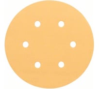 Шлифовальный лист липучка BOSCH, 6отв,ф150мм,К60,5шт,дер,мет 2.608.605.086 148830