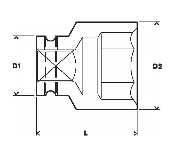 Головка торцовая (36 мм; 3/4") Bosch 1608556033