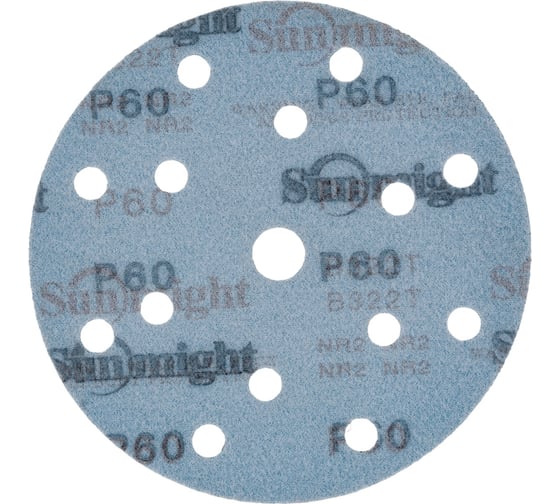 Круг шлифовальный на бумаге B322 (150 мм; 15 отверстий; Р60) SUNMIGHT 7930091775903