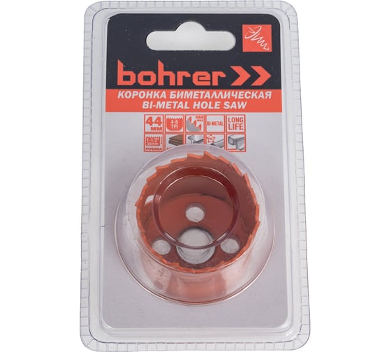 Коронка биметаллическая 44 мм, HSS M42 BOHRER 32360440 1