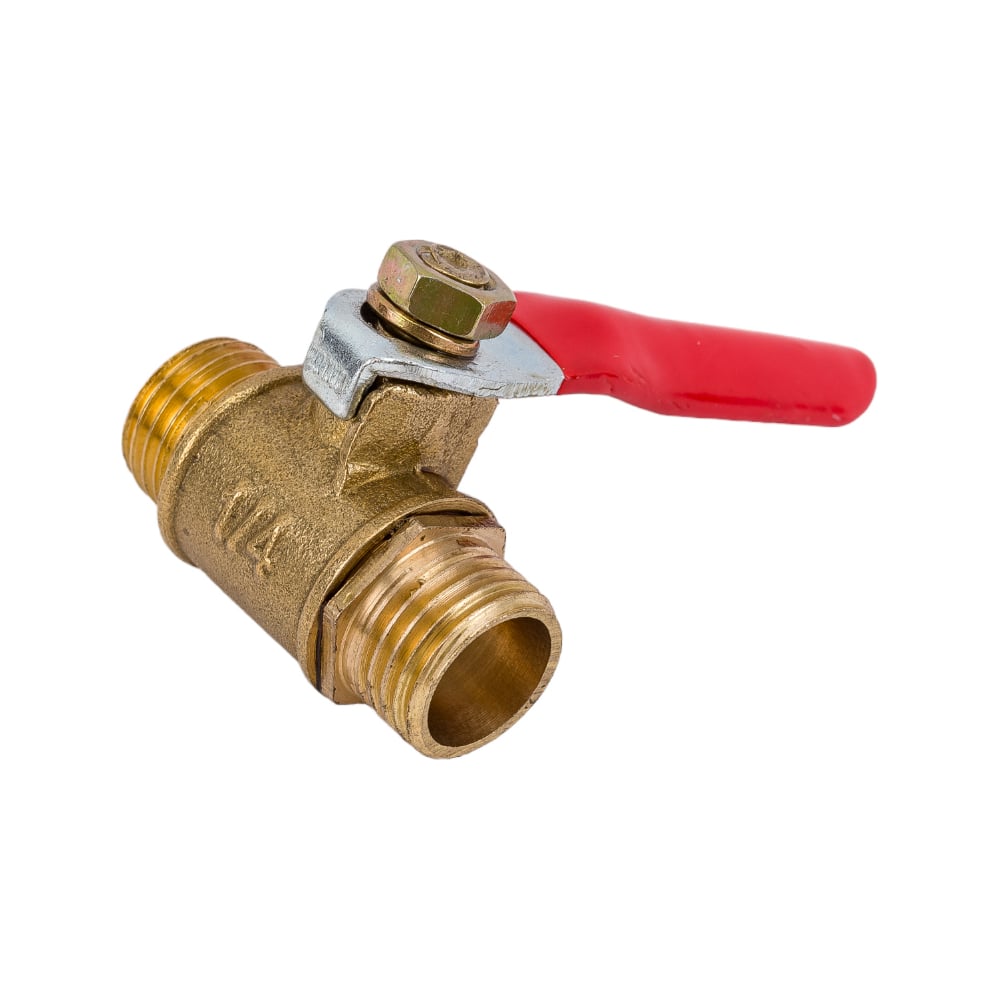 Краник шаровой наружная резьба 1/4\" (латунь) ARMA BV M1/4-M1/4 ...