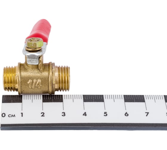 Краник шаровой наружная резьба 1/4" (латунь) ARMA BV M1/4-M1/4