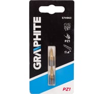 Биты PZ1, 25 мм, 2 шт GRAPHITE 57H963