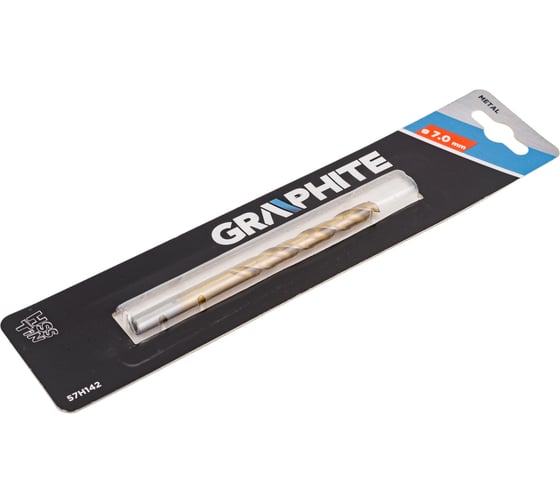 Сверло по металлу 7 мм, HSS-TiN GRAPHITE 57H142