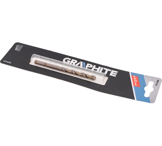 Сверло по металлу 6 мм, HSS-Co GRAPHITE 57H038