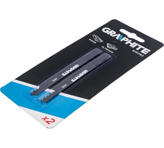 Полотна для электролобзика 6TPI, хвостовик T, набор 2 шт GRAPHITE 57H762