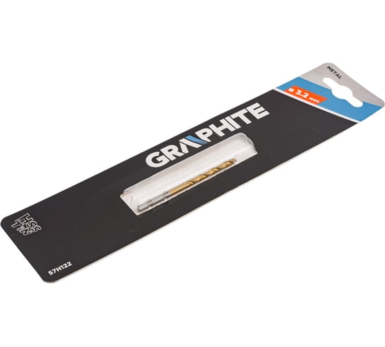 Сверло по металлу 3.2 мм, HSS-TiN GRAPHITE 57H122