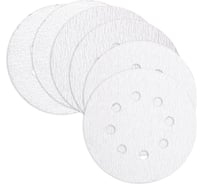 Круги шлифовальные на липучке с отверстиями для красок 125 мм, K60x2 шт, K120x2 шт, K240x2 шт, набор 6 шт VERTO 63H651