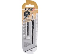 Пилки по дереву, ДСП, пластмассе T344CB 2 шт, 115x95 мм, 10 TPI, h=5-40 мм, чистый рез Runex 555182-2