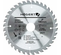 Диск пильный по дереву 190x30 мм, 24Т, mn65 HOEGERT TECHNIK HT6D783