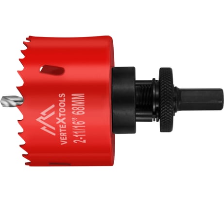 Коронка по металлу с переходником 68 мм vertextools 1818-01-68