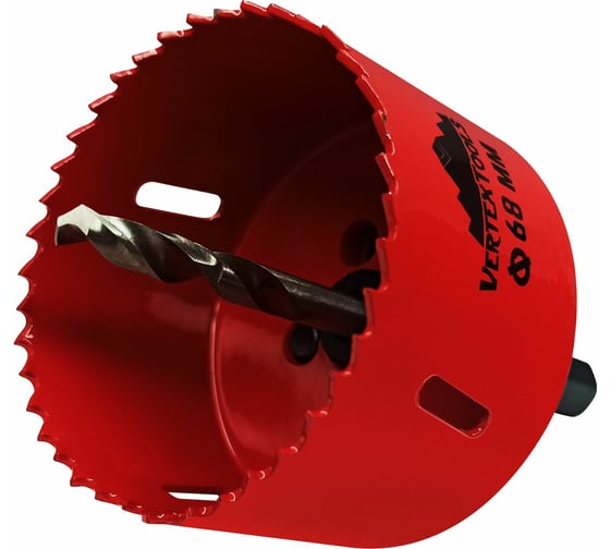 Коронка по металлу с переходником 68 мм vertextools 1818-01-68