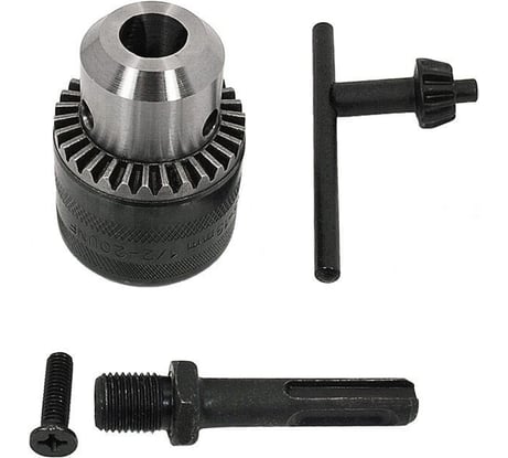 Патрон сверлильный с ключом 1.5-13 мм, 1/2"-20 UNF с переходником SDS+ ЗВП tgs TORGWIN S34186