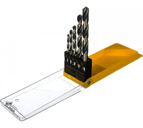 Набор сверл по металлу 5 шт. (4; 5; 6; 8; 10 мм) Энкор 21175