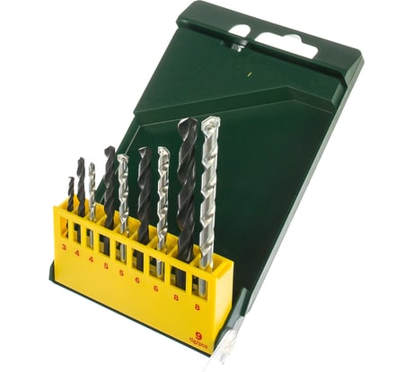 Набор сверл универсальный по металлу и камню 9 шт. (3; 4; 5; 6; 8 мм и 4; 5; 6; 8 мм) Bosch 2.607.019.443