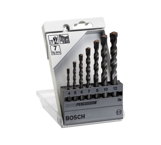 Набор сверл по бетону 7шт. (D 4; 5; 6; 7; 8; 10; 12 мм) Bosch 2.608.597.712 1