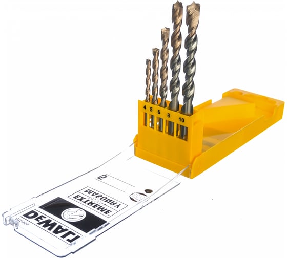 Набор сверл по бетону 5 шт. (D 4,5,6,8,10 мм) DEWALT 6956