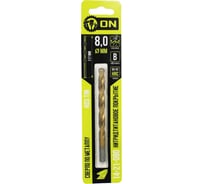 Сверло по металлу HSS TIN 8x117 мм, нитридтитановое покрытие On 14-21-080