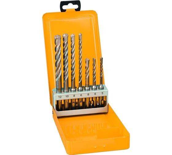 Набор буров SDS-plus 7 шт. (5; 6(2); 8(2); 10; 12 мм) DEWALT 9701