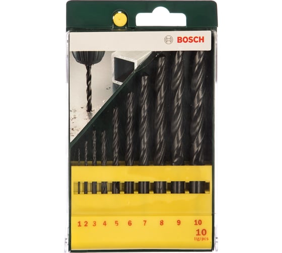 Набор сверл по металлу 10 шт. (1-10 мм) Bosch 2.607.019.442 1