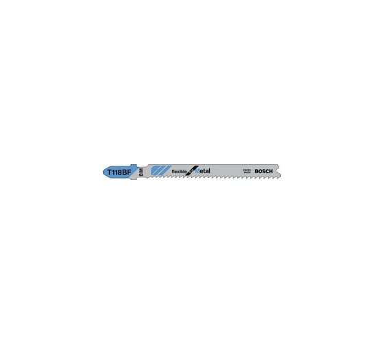 Набор пилок для лобзика по металлу (67 мм, 6 мм, 5 шт.) BIM T118BF Bosch 2.608.634.503 1