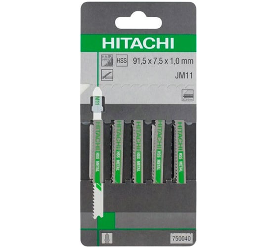 Набор пилок для лобзика по металлу 5 шт. Hitachi 750040
