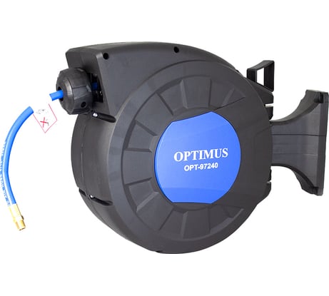 Шланг пневматический армированный pvc на катушке (15 м; 8x12 мм; 20 бар) Optimus OPT-97240