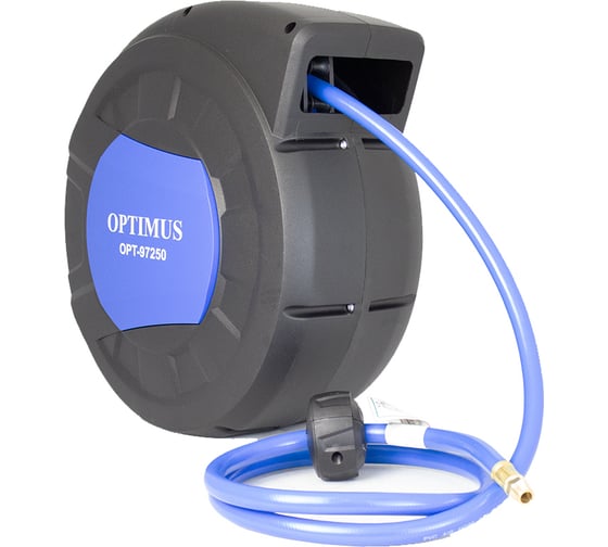 Шланг пневматический армированный pvc на катушке (15 м; 10x16 мм; 20 бар) Optimus OPT-97250