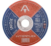 Круг отрезной по нержавеющей стали Inox 125х1.6х22.23 мм Interflex 4687202817955