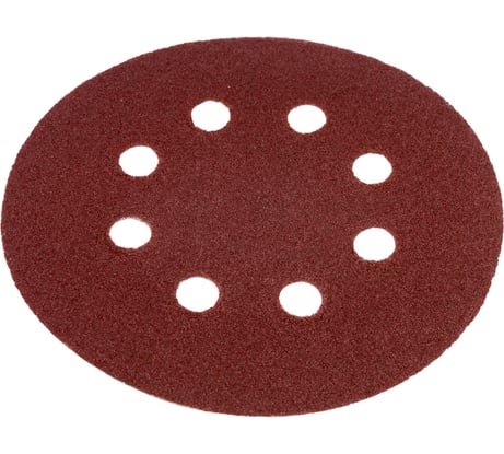 Круг 125 мм, Р80, абразивный, самозацепляемый, с отверстиями, 10 шт MOSTEK 3412508