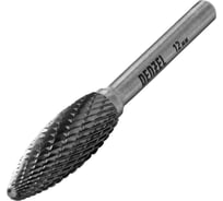 Бор-фреза по металлу твердосплавная эллипсообразная, тип H, 12 мм Denzel 72063