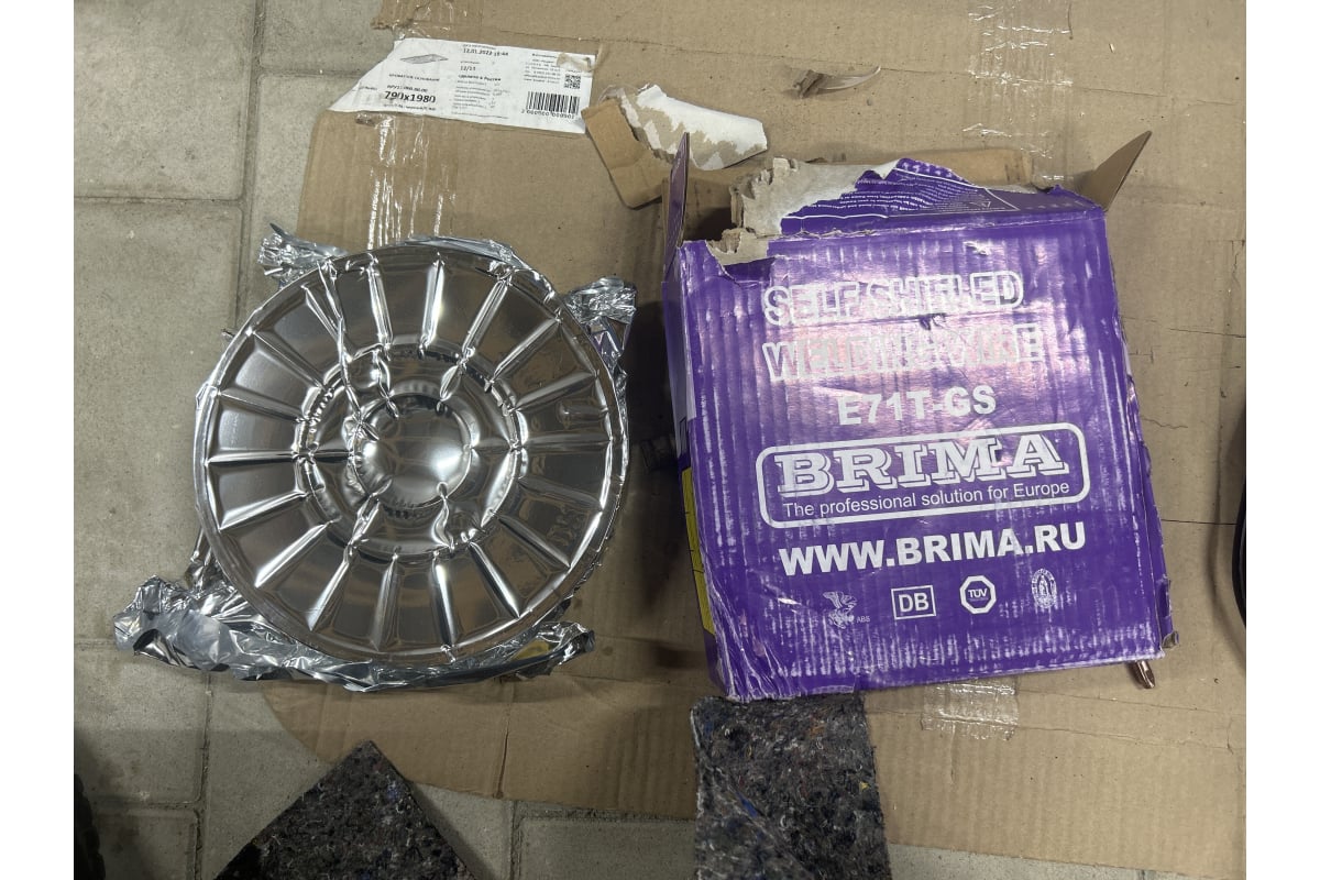 Проволока сварочная порошковая E71T-GS 1 мм, 5 кг Brima НП000001209 ...