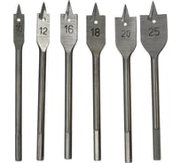 Сверла перовые по дереву 6 шт, 10-25 мм FASTER TOOLS 437