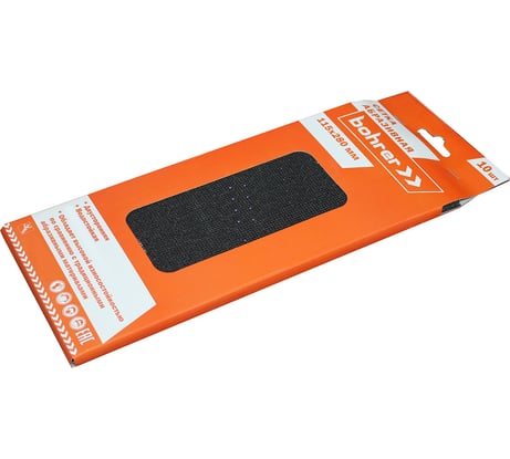 Сетка абразивная (115x280 мм, Р80, оксид алюминия, водостойкая, двусторонняя, 10 шт) BOHRER 54228008