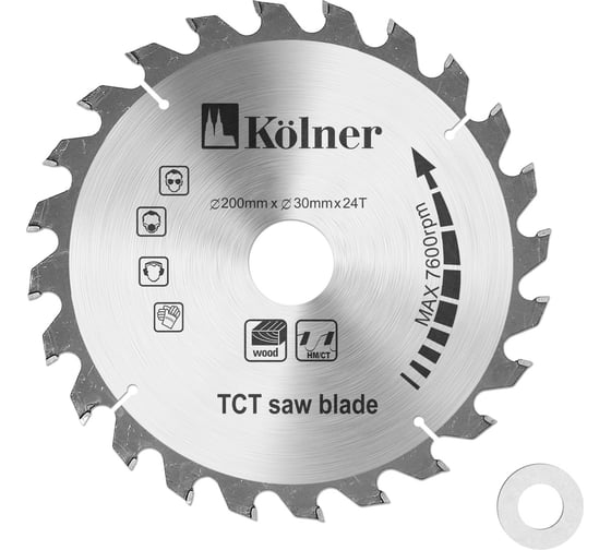 Диск пильный KSD 200х20/30 мм, 24Т Kolner 8100300088 1