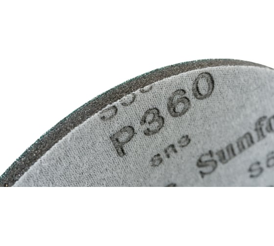 Шлифовальный круг на липучке SUNFOAM SC 150 мм, без отверстий, P360, 10 шт SUNMIGHT 97215