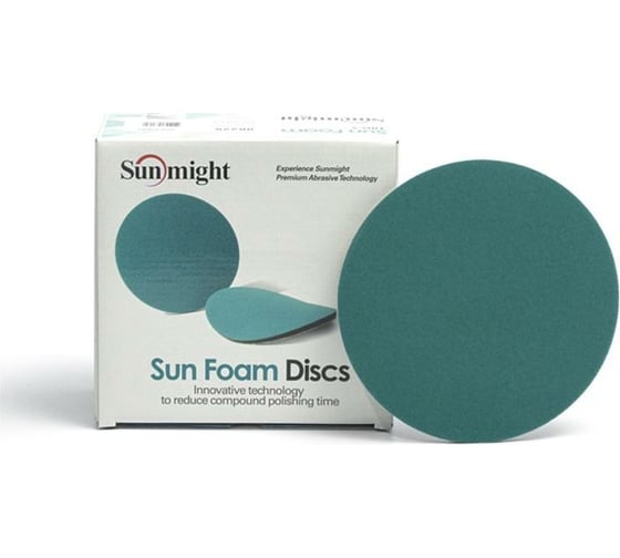 Шлифовальный круг на липучке SUNFOAM SC 150 мм, без отверстий, P360, 10 шт SUNMIGHT 97215