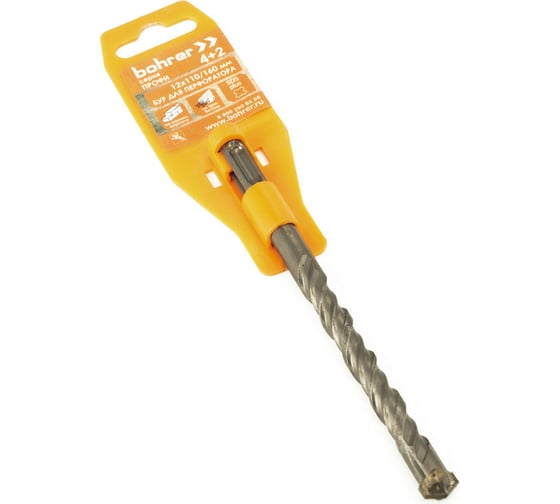Бур Профи 12x110х160 мм, 4 резца + 2 спирали, SDS-Plus BOHRER 30312160
