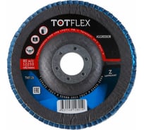 Круг лепестковый торцевой AGGRESSOR 2 125x22 мм, Z, Р120, 50 шт Totflex 4631166199602