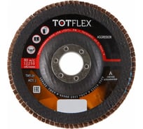 Круг лепестковый торцевой AGGRESSOR 2 125x22 мм, A, Р80, 50 шт Totflex 4631166199565