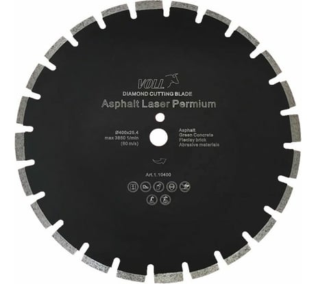 Алмазный диск Asphalt Laser PREMIUM 400x25.4 мм VOLL 1.10400