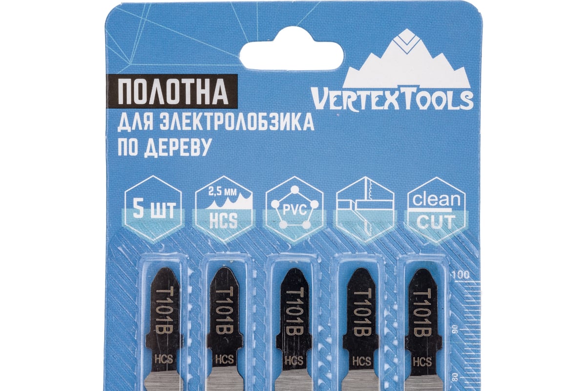 Полотно по дереву T101B для электролобзика vertextools T101B - выгодная  цена, отзывы, характеристики, фото - купить в Москве и РФ