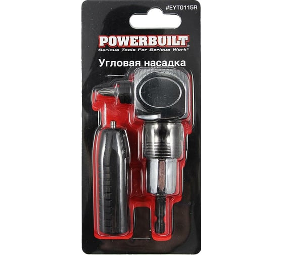 Насадка угловая для бит 1/4" усиленная Powerbuilt 90 градусов TORGWIN EYT0115R 1