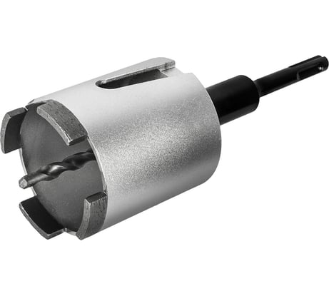 Коронка алмазная Профи по бетону 68 мм, SDS-plus, безударная, 4 сегмента высотой 10 мм ПРАКТИКА 908-238